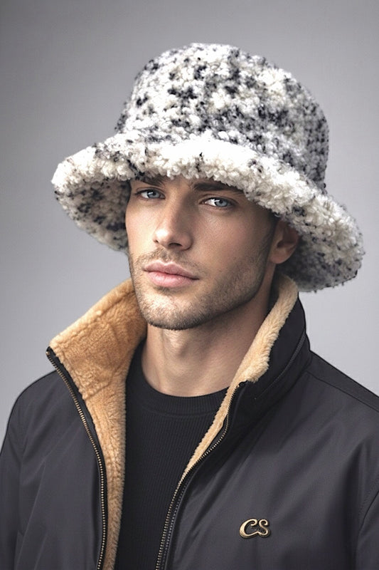 2026 New Era Collection Macchiato Espresso Lamb Shearling Fur Hat. (Unisex)