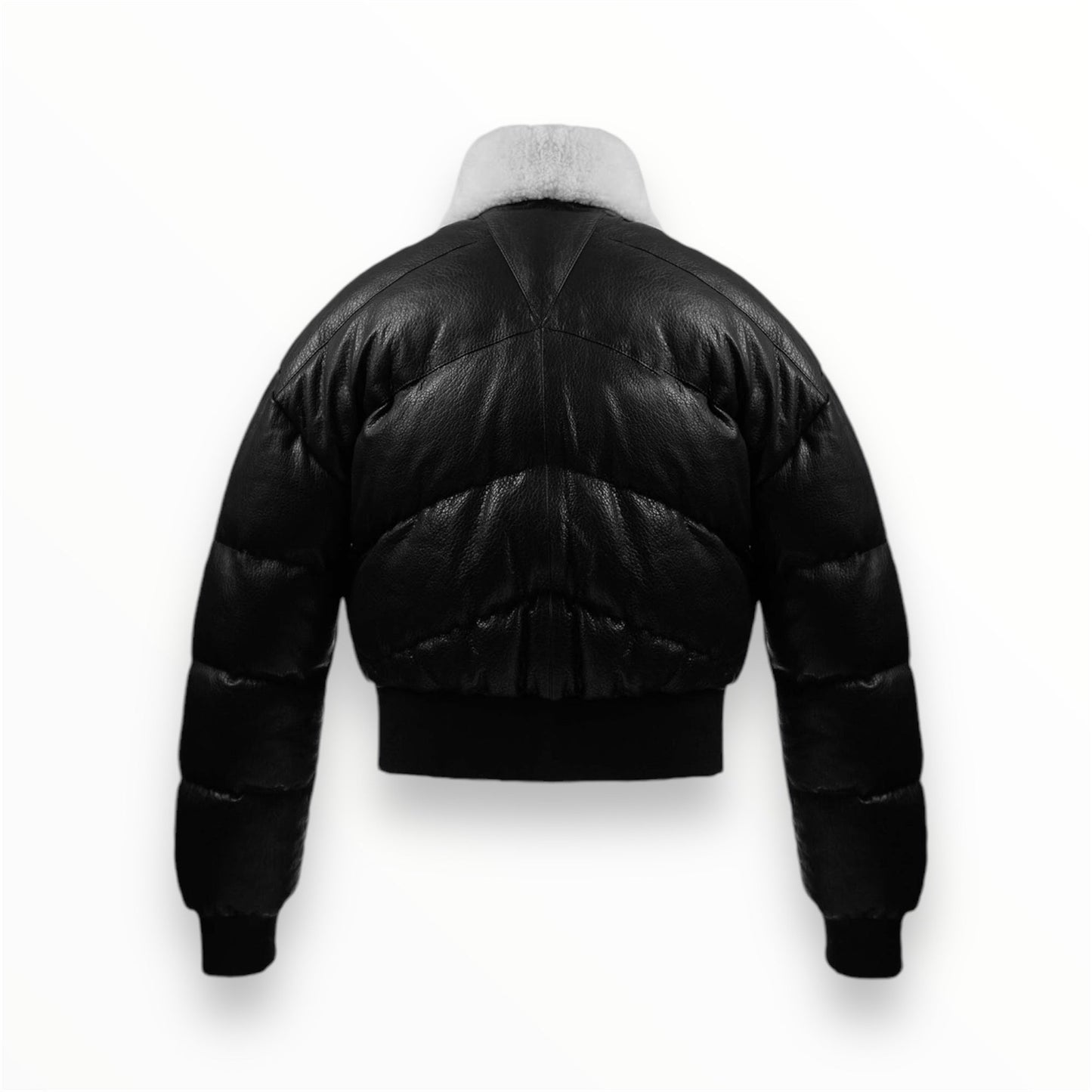 Noir Shearling Lambskin Puffer Jacket