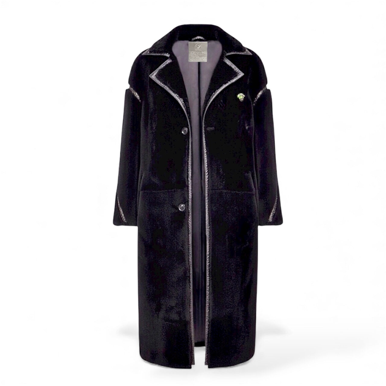 The Iconic Italian Black Shearling Long Coat | A Lifetime