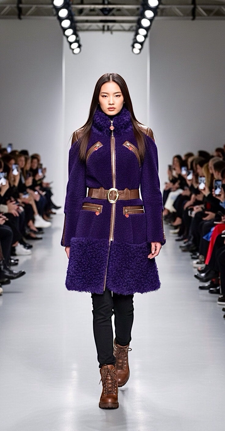 2026 New Era collection.                           The Amethyst Wave Toscana
Handcrafted Italian Lightweight Shearing Fur Coat.