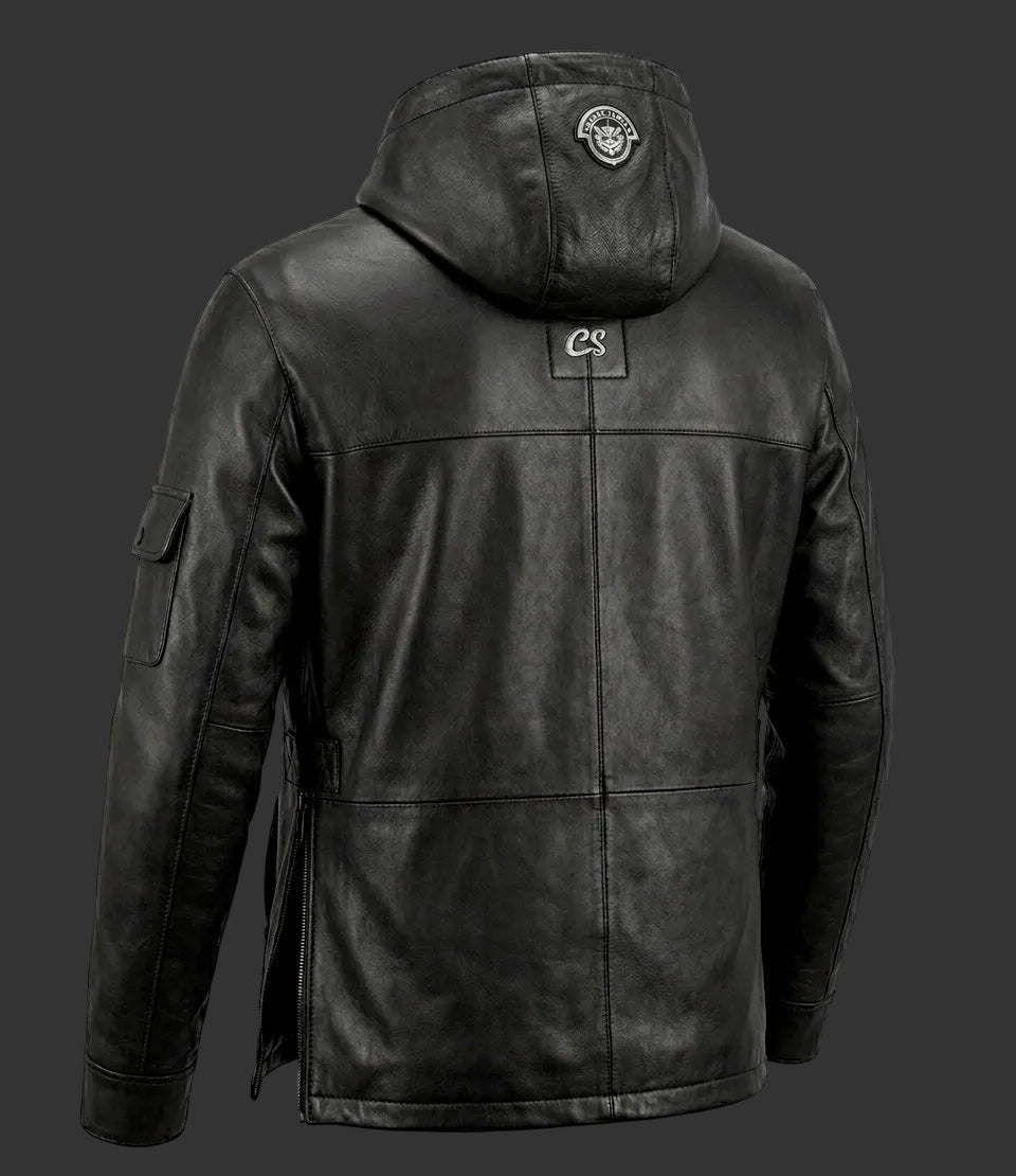 New Era Collection 2026-27.                 Luxury Lightweight Lamb Leather Anorak Hoodie Jacket.