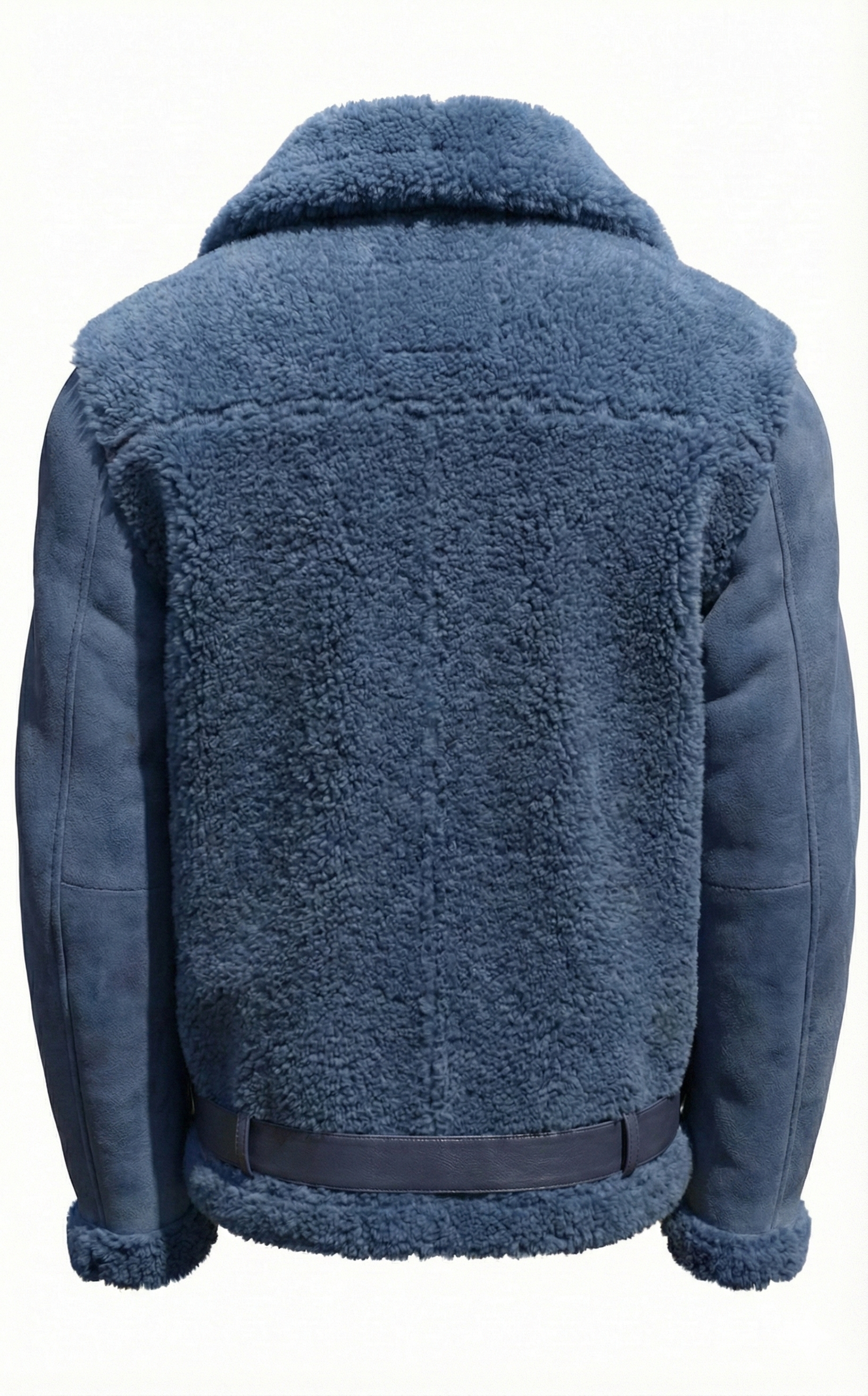 2026 New Era Collection                      Limited Edition of Indigo-Blue Shearling Pilot Jacket.