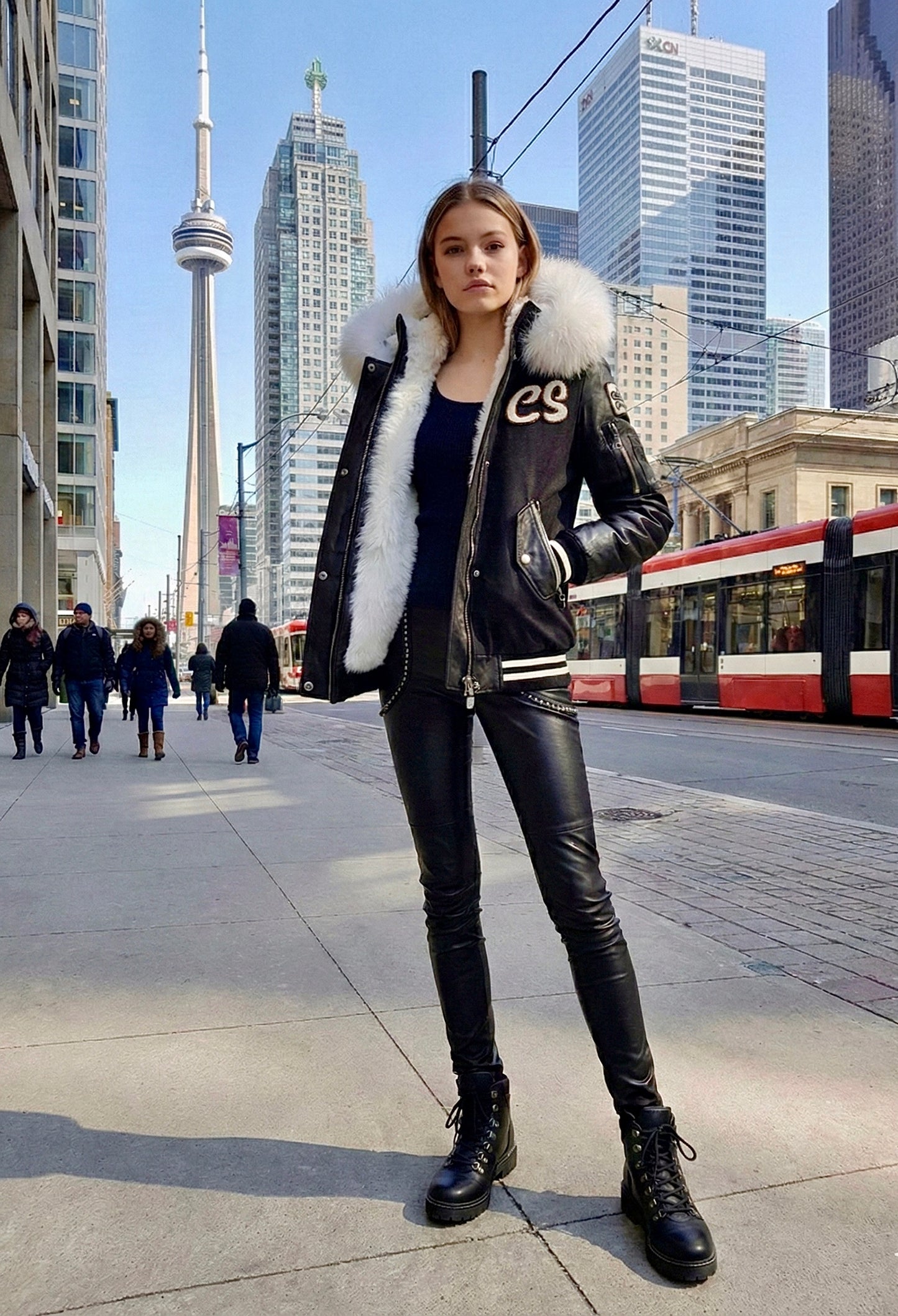 CANADA SANSAR | Iconic CS Luxury Fur Bomber Jacket.