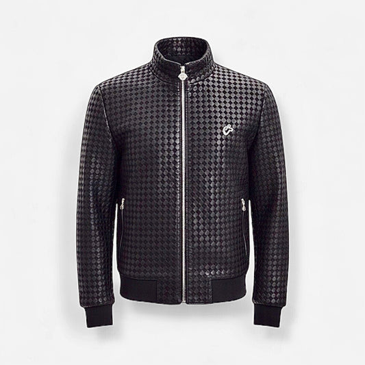 Intrecciato Lamb Leather Jacket