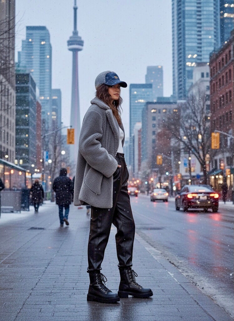 ICONIC UNISEX CS MONOGRAM LAMB SHEARLING FUR/DENIM HAT - FW25-26 LIMITED EDITION