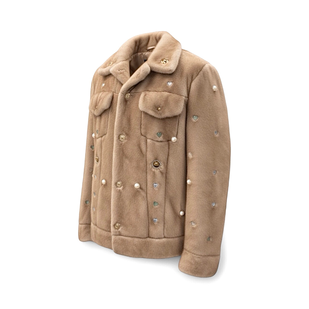 ICONIC Light-gold Natural Mink Fur Coat Made-to-Order