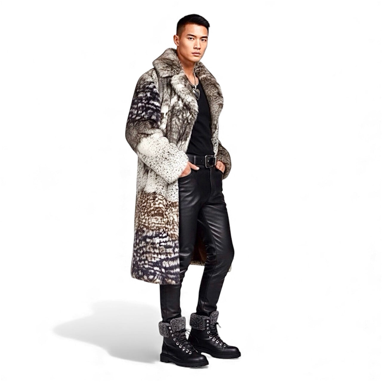 2026 NEW ERA Iconic Unisex Intarsia Shearling Long Coat | A CANADA SANSAR Heirloo.                                                              COMING SOON