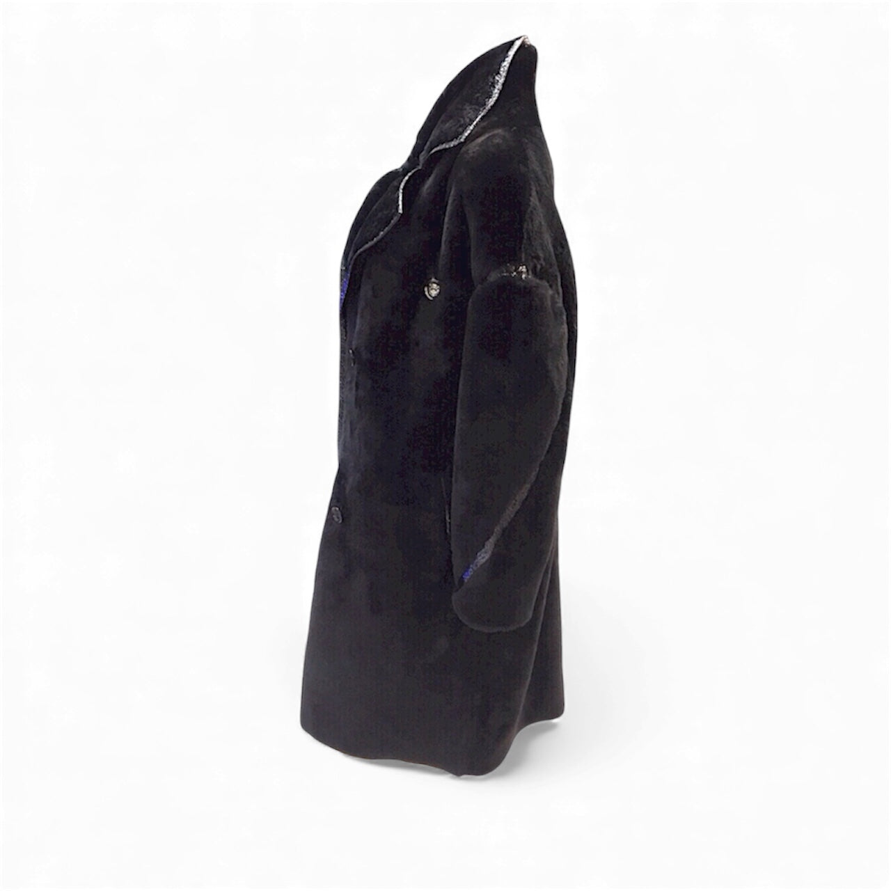 The Iconic Italian Black Shearling Long Coat | A Lifetime