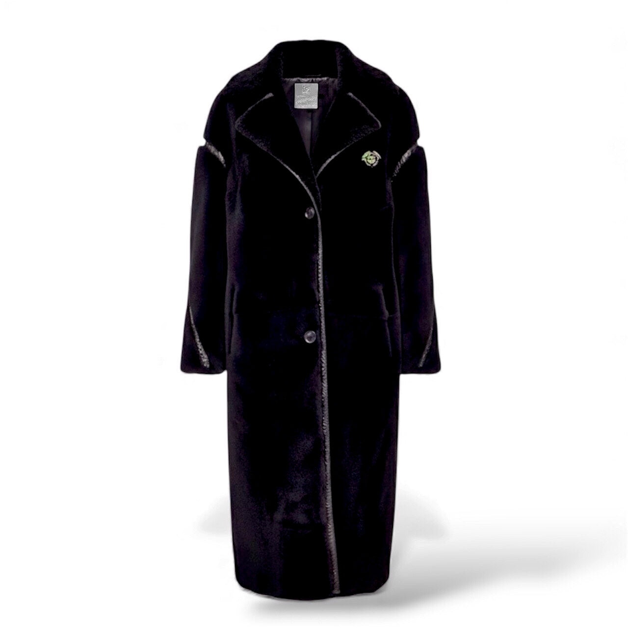 The Iconic Italian Black Shearling Long Coat | A Lifetime