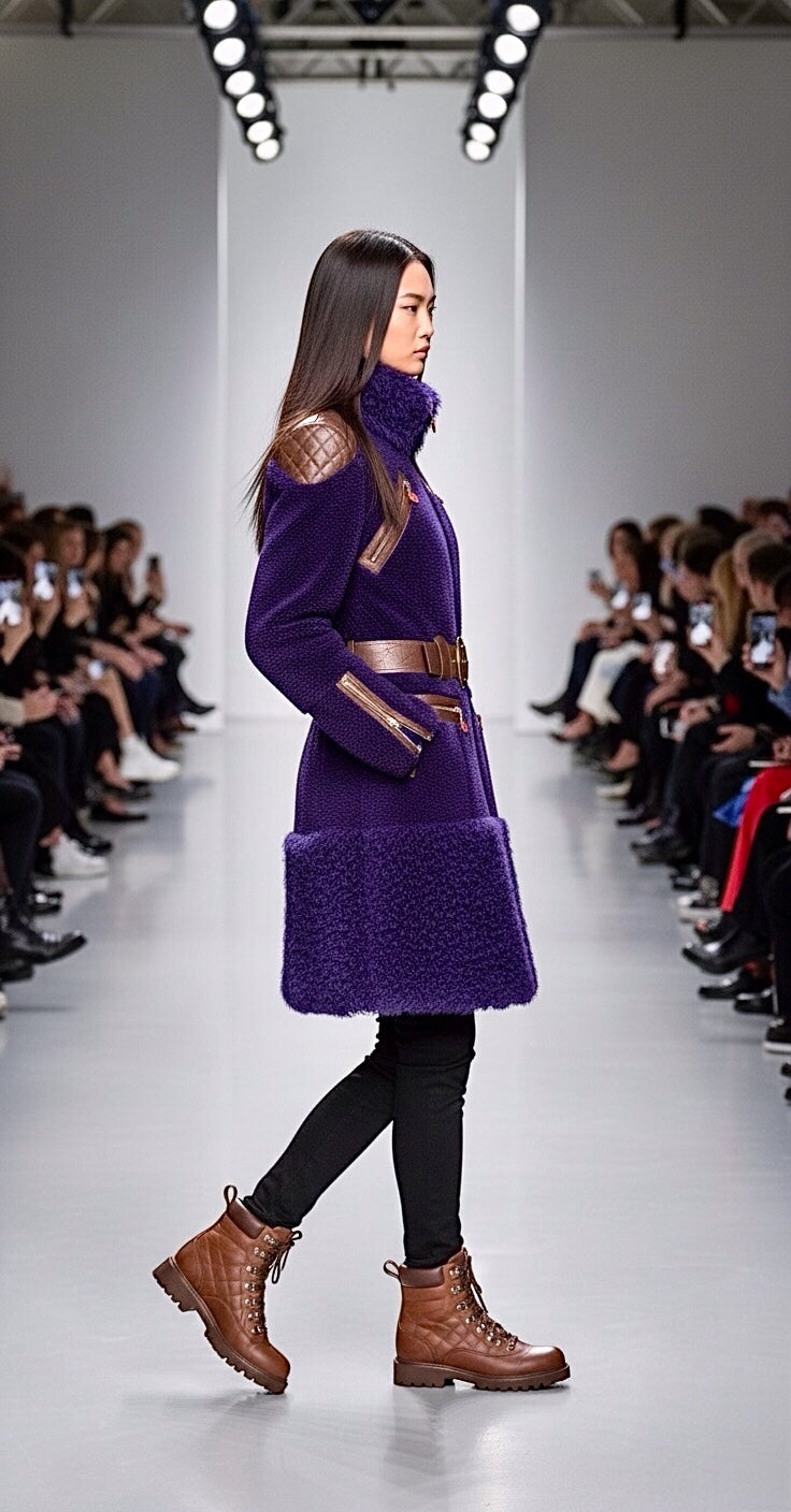 2026 New Era collection.                           The Amethyst Wave Toscana
Handcrafted Italian Lightweight Shearing Fur Coat.