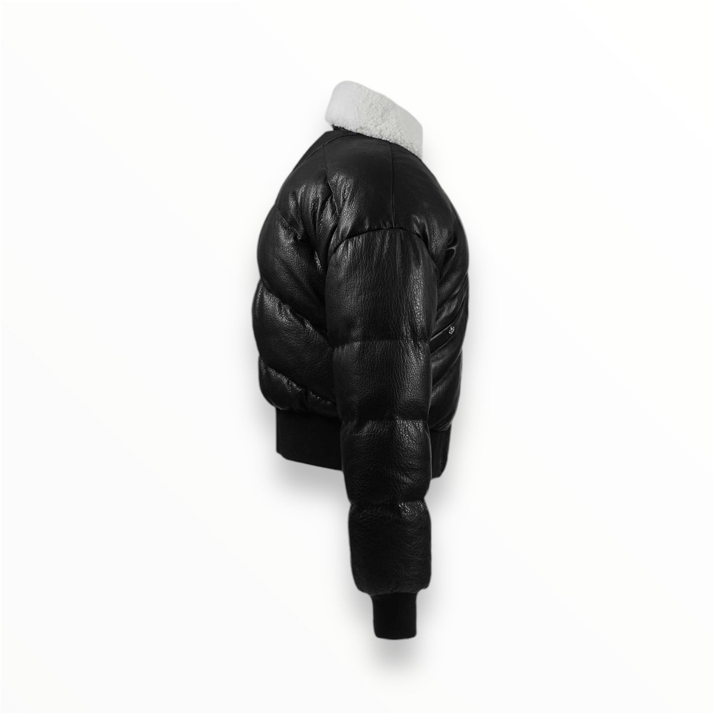 Noir Shearling Lambskin Puffer Jacket