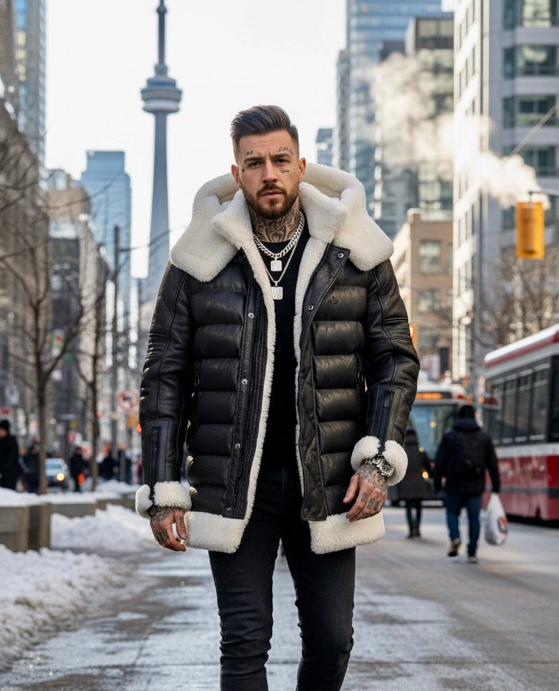 The Iconic x Luxury CANADA SANSAR CS Monogram Puffer Shearling Fur Coat.
Where Heritage Craft Meets Avant-Garde Luxury.