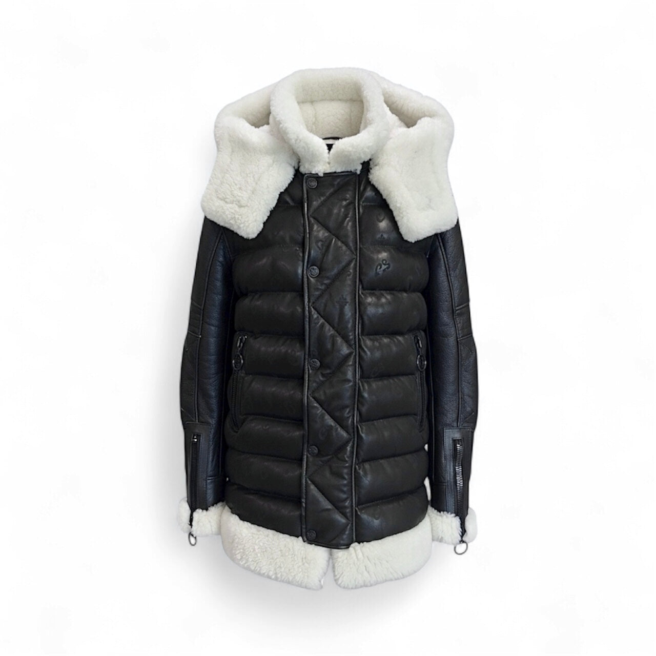 The Iconic x Luxury CANADA SANSAR CS Monogram Puffer Shearling Fur Coat.
Where Heritage Craft Meets Avant-Garde Luxury.
