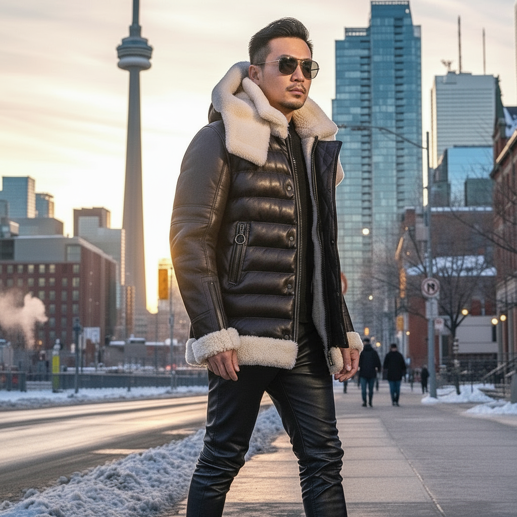 The Iconic x Luxury CANADA SANSAR CS Monogram Puffer Shearling Fur Coat.
Where Heritage Craft Meets Avant-Garde Luxury.