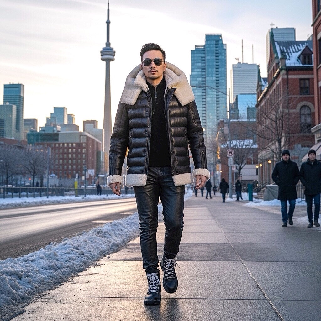 The Iconic x Luxury CANADA SANSAR CS Monogram Puffer Shearling Fur Coat.
Where Heritage Craft Meets Avant-Garde Luxury.