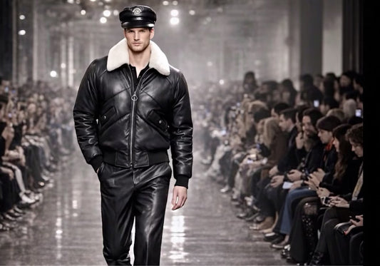 Noir Shearling Lambskin Puffer Jacket